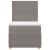Pat box spring cu saltea, gri taupe, 100x200 cm, textil GartenMobel Dekor