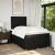 Pat box spring cu saltea, negru, 120x200 cm, textil GartenMobel Dekor