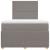 Pat box spring cu saltea, gri taupe, 120x200 cm, textil GartenMobel Dekor