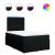 Pat box spring cu saltea, negru, 120x200 cm, textil GartenMobel Dekor