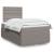 Pat box spring cu saltea, gri taupe, 120x200 cm, textil GartenMobel Dekor
