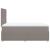 Pat box spring cu saltea, gri taupe, 120x200 cm, textil GartenMobel Dekor