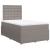 Pat box spring cu saltea, gri taupe, 120x200 cm, textil GartenMobel Dekor