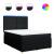 Pat box spring cu saltea, negru, 140x190 cm, textil GartenMobel Dekor