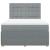 Pat box spring cu saltea, gri deschis, 140x190 cm, textil GartenMobel Dekor