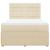 Pat box spring cu saltea, crem, 140x200 cm, textil GartenMobel Dekor