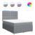 Pat box spring cu saltea, gri deschis, 140x190 cm, textil GartenMobel Dekor