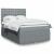 Pat box spring cu saltea, gri deschis, 140x190 cm, textil GartenMobel Dekor