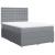 Pat box spring cu saltea, gri deschis, 140x190 cm, textil GartenMobel Dekor