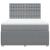 Pat box spring cu saltea, gri deschis, 140x190 cm, textil GartenMobel Dekor