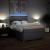 Pat box spring cu saltea, gri deschis, 140x190 cm, textil GartenMobel Dekor
