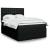 Pat box spring cu saltea, negru, 140x190 cm, textil GartenMobel Dekor