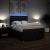 Pat box spring cu saltea, negru, 140x190 cm, textil GartenMobel Dekor