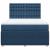 Pat continental cu saltea, albastru, 160x200cm, material textil GartenMobel Dekor