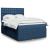 Pat continental cu saltea, albastru, 160x200cm, material textil GartenMobel Dekor