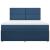 Pat box spring cu saltea, albastru, 180x200 cm, material textil GartenMobel Dekor