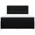 Pat box spring cu saltea, negru, 180x200 cm, catifea GartenMobel Dekor