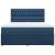 Pat box spring cu saltea, albastru, 180x200 cm, material textil GartenMobel Dekor