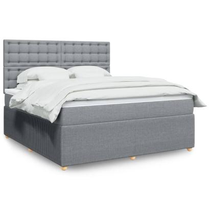 Pat continental, gri deschis, 180x200 cm, material textil GartenMobel Dekor
