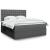 Pat box spring cu saltea, gri închis, 180x200 cm, textil GartenMobel Dekor