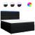 Pat box spring cu saltea, negru, 180x200 cm, catifea GartenMobel Dekor