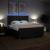 Pat box spring cu saltea, negru, 180x200 cm, catifea GartenMobel Dekor