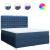 Pat box spring cu saltea, albastru, 180x200 cm, material textil GartenMobel Dekor