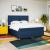 Pat box spring cu saltea, albastru, 180x200 cm, material textil GartenMobel Dekor