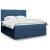 Pat box spring cu saltea, albastru, 180x200 cm, material textil GartenMobel Dekor