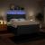 Pat box spring cu saltea, albastru, 180x200 cm, material textil GartenMobel Dekor