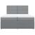 Pat box spring cu saltea, gri deschis, 200x200 cm, textil GartenMobel Dekor