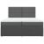 Pat box spring cu saltea, gri închis, 200x200 cm, textil GartenMobel Dekor