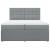 Pat box spring cu saltea, gri deschis, 200x200 cm, textil GartenMobel Dekor