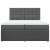 Pat box spring cu saltea, gri închis, 200x200 cm, textil GartenMobel Dekor
