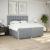 Pat box spring cu saltea, gri deschis, 200x200 cm, textil GartenMobel Dekor