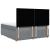 Pat box spring cu saltea, gri deschis, 200x200 cm, textil GartenMobel Dekor