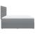 Pat box spring cu saltea, gri deschis, 200x200 cm, textil GartenMobel Dekor