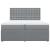 Pat box spring cu saltea, gri deschis, 200x200 cm, textil GartenMobel Dekor