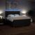 Pat box spring cu saltea, negru, 200x200 cm, textil GartenMobel Dekor