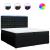 Pat box spring cu saltea, negru, 200x200 cm, textil GartenMobel Dekor