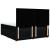 Pat box spring cu saltea, negru, 200x200 cm, textil GartenMobel Dekor