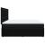 Pat box spring cu saltea, negru, 200x200 cm, textil GartenMobel Dekor