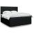 Pat box spring cu saltea, negru, 200x200 cm, textil GartenMobel Dekor