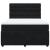 Pat box spring cu saltea, negru, 140x190 cm, catifea GartenMobel Dekor