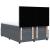 Pat box spring cu saltea, gri închis, 140x190 cm, catifea GartenMobel Dekor