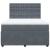 Pat box spring cu saltea, gri închis, 140x190 cm, catifea GartenMobel Dekor
