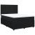 Pat box spring cu saltea, negru, 140x190 cm, catifea GartenMobel Dekor