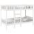 Pat supraetajat, alb, 80x200 cm, lemn masiv de pin GartenMobel Dekor