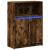 Dulap cu LED, stejar fumuriu, 72x34x100 cm, lemn prelucrat GartenMobel Dekor