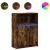 Dulap cu LED, stejar fumuriu, 72x34x100 cm, lemn prelucrat GartenMobel Dekor